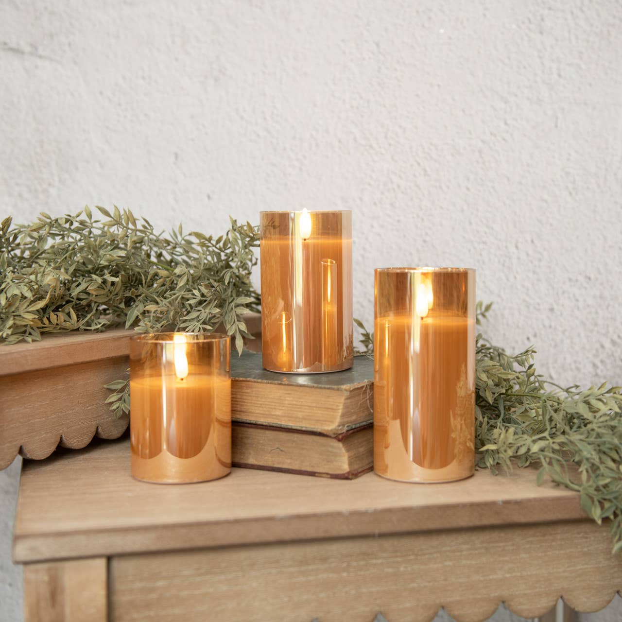 5" CHAMPAGNE 3D FLAME CANDLE