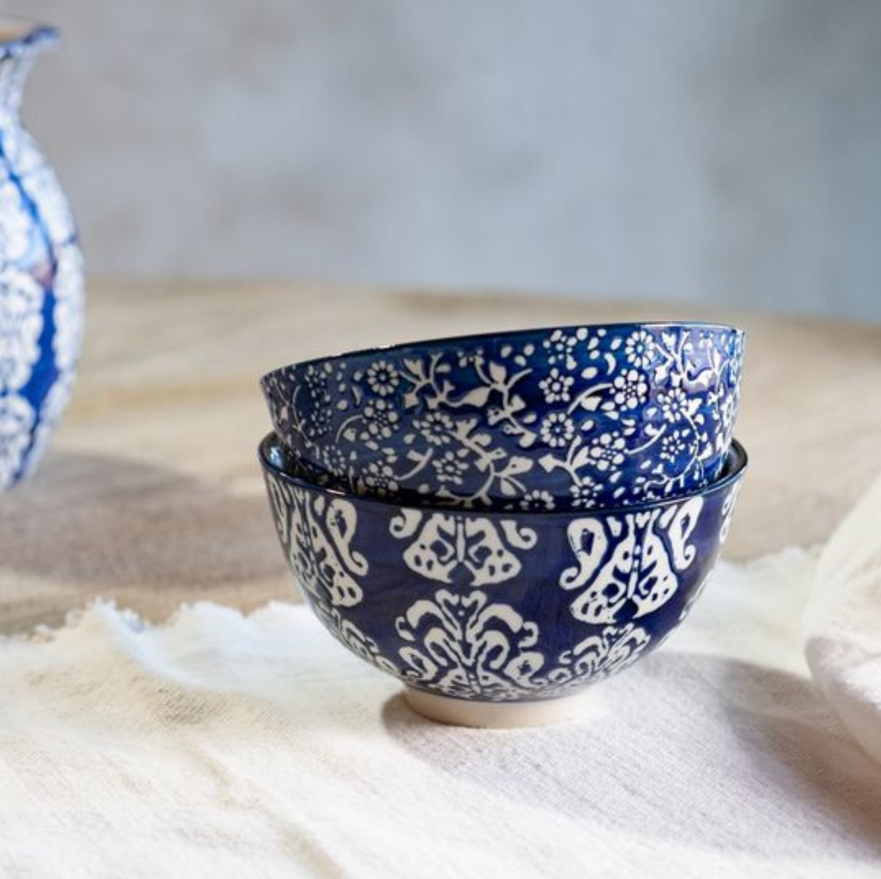 Blue Floral Bowls