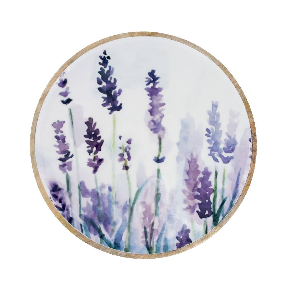 Lavender Mango Wood Round Platter