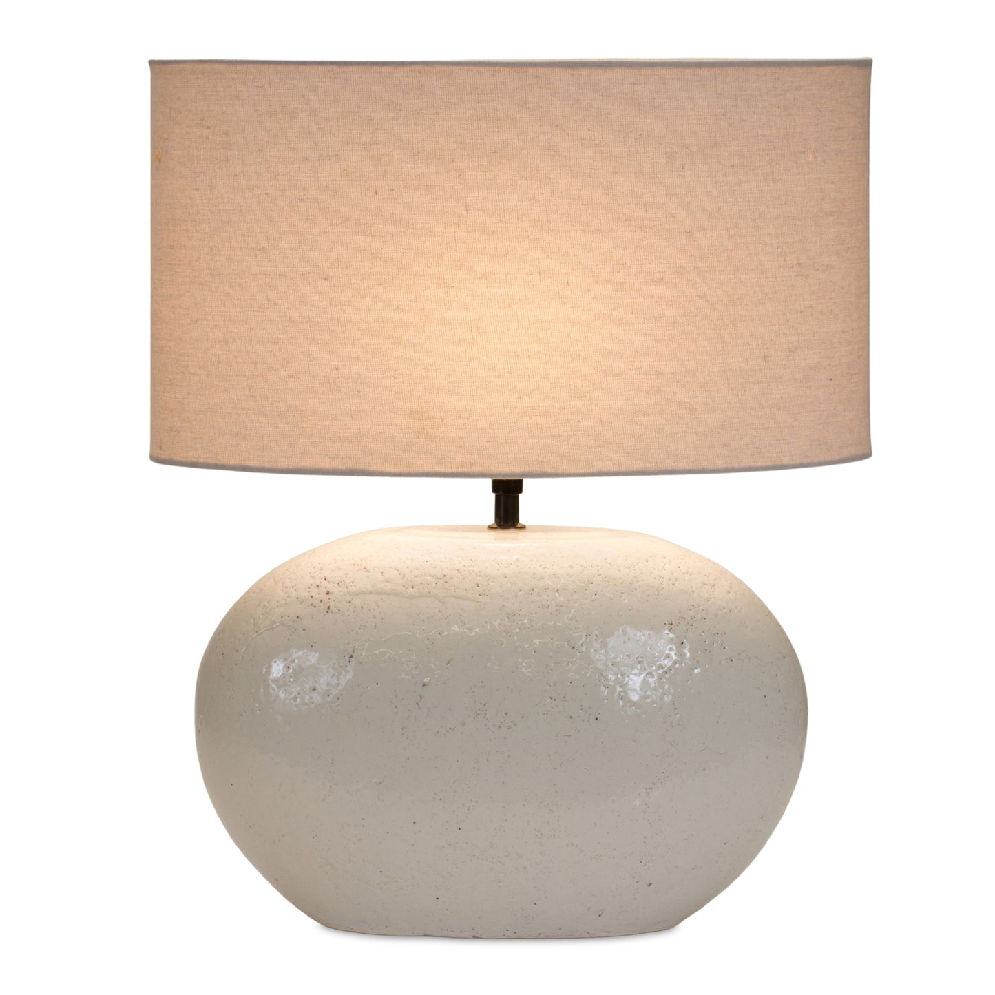 Terra Cotta + Linen Table Lamp
