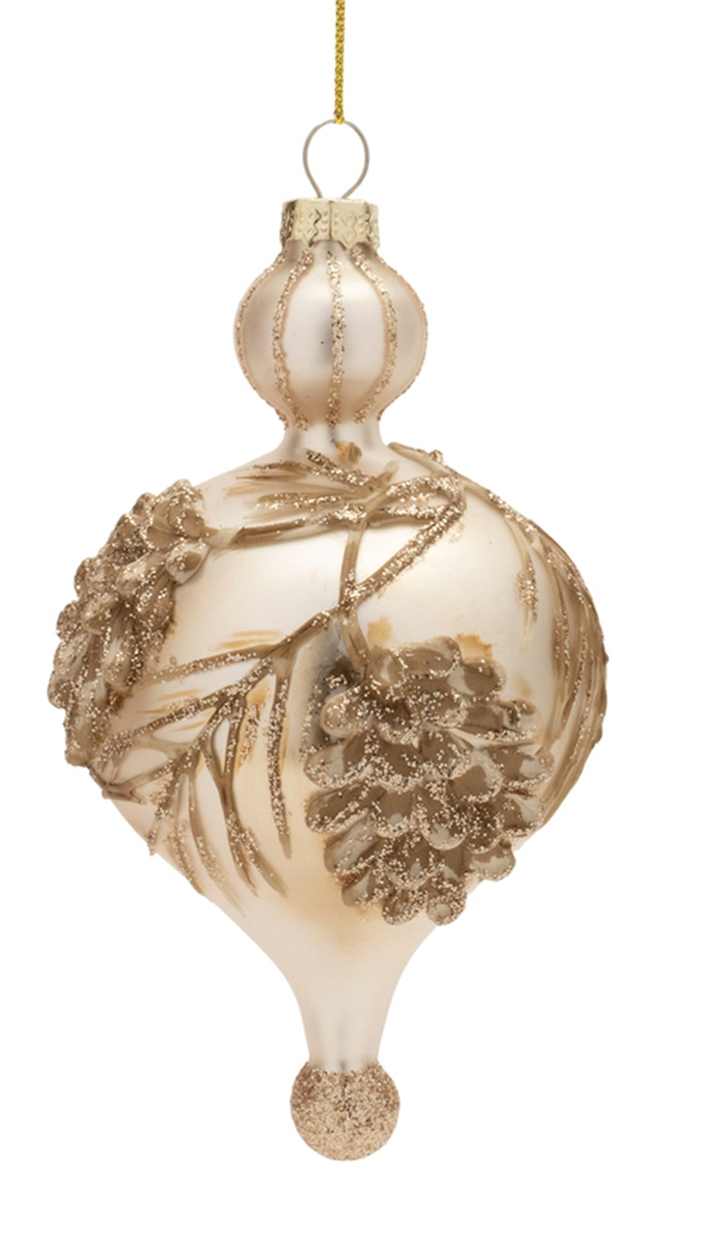 Champagne Pinecone Ornament