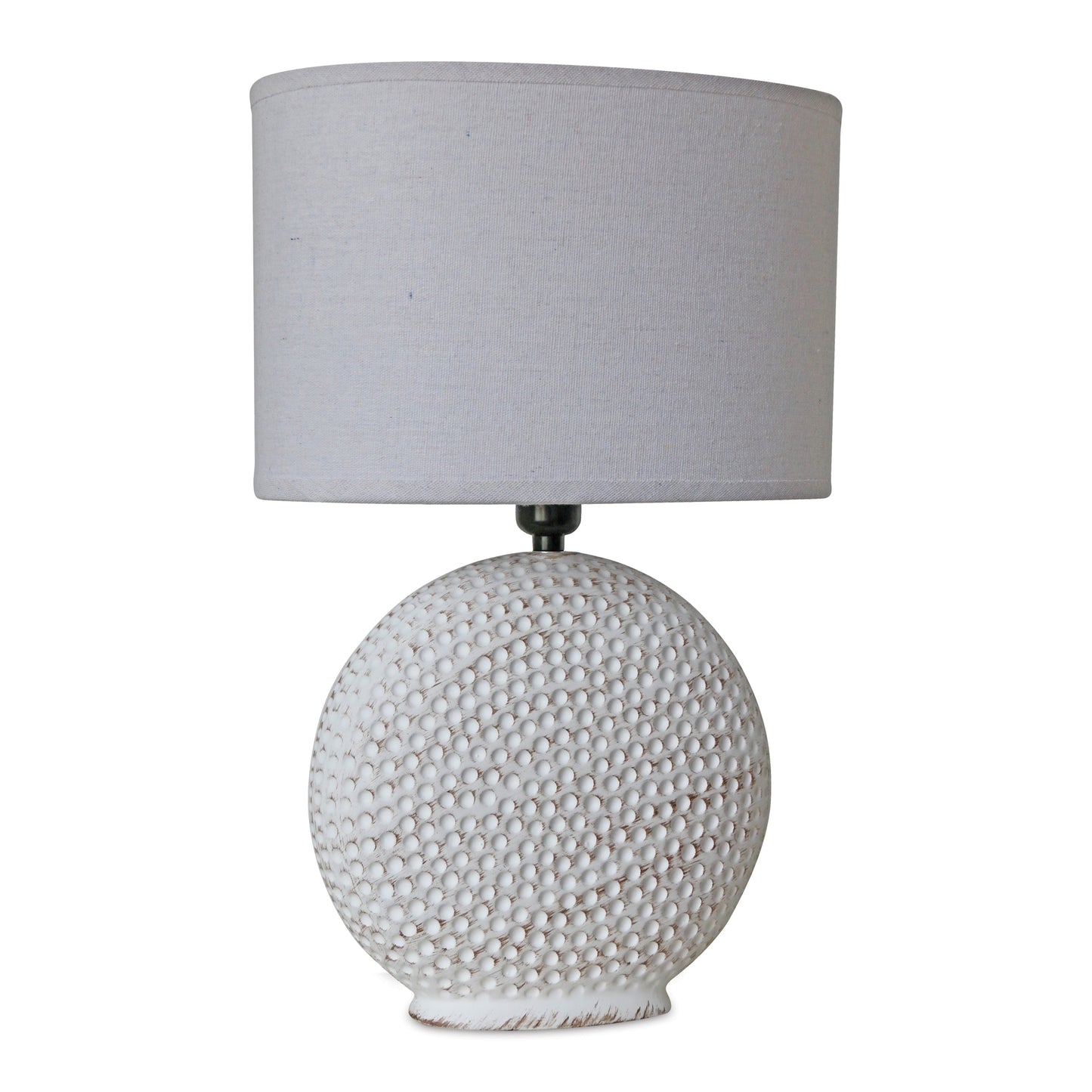 White Textured Table Lamp
