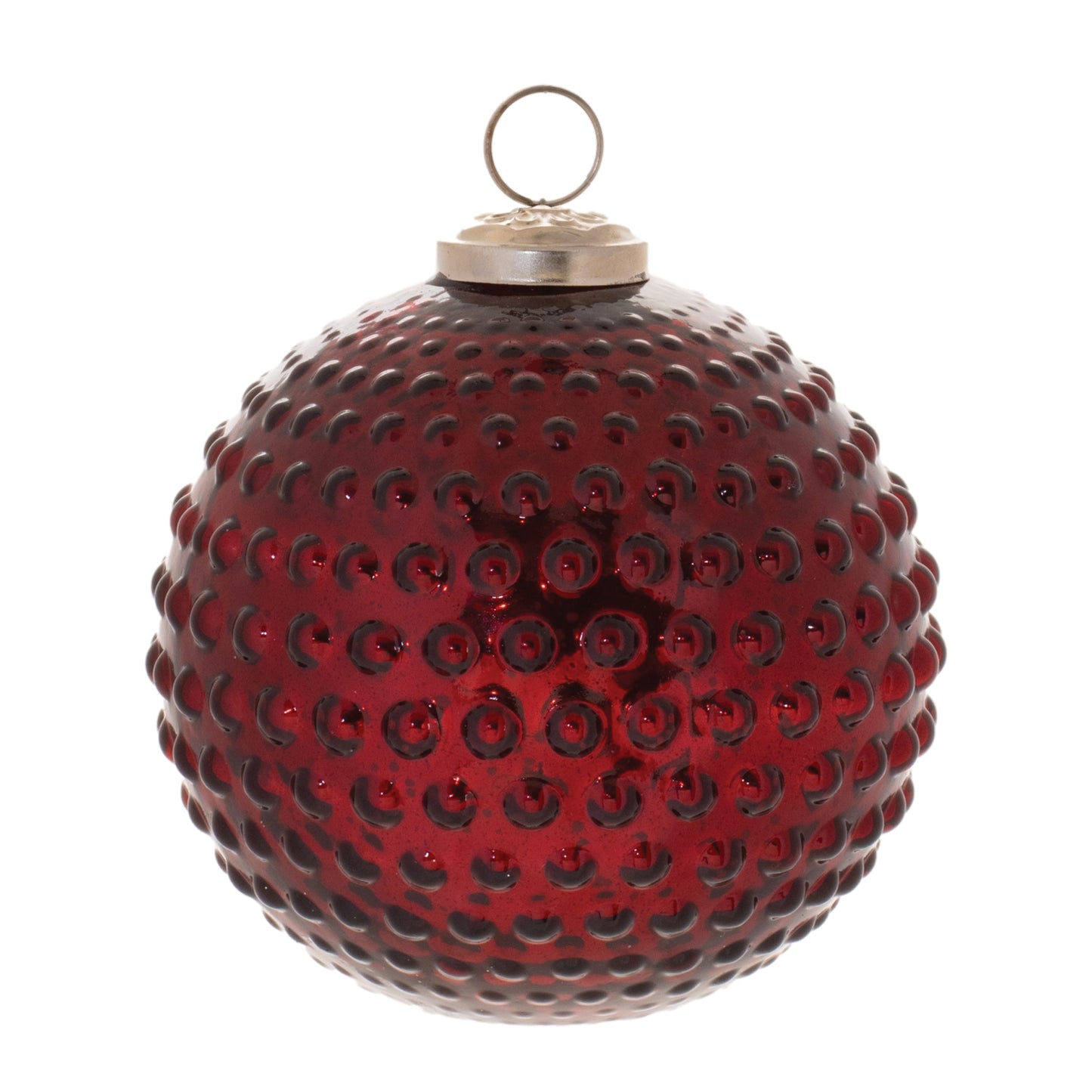 Red Hobnail Ornament
