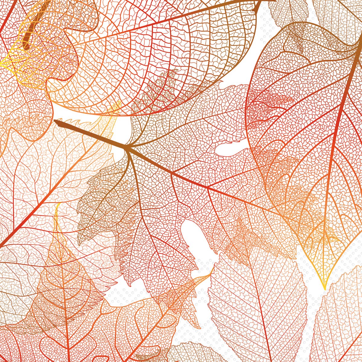 Paper Cocktail Napkin Transparent Leaves