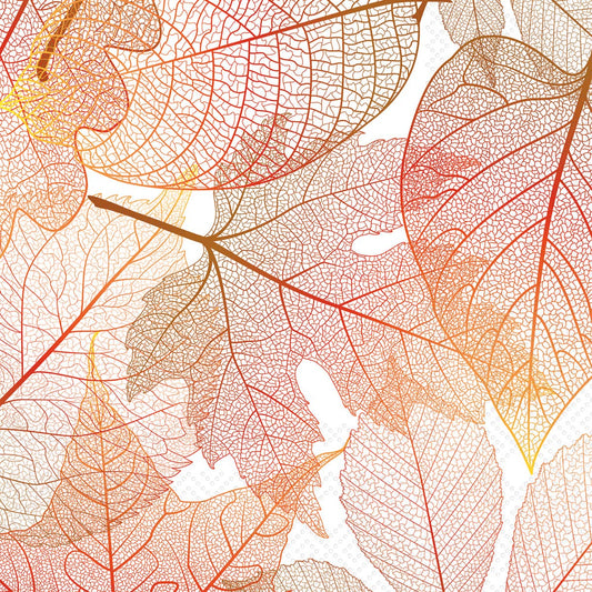 Paper Cocktail Napkin Transparent Leaves