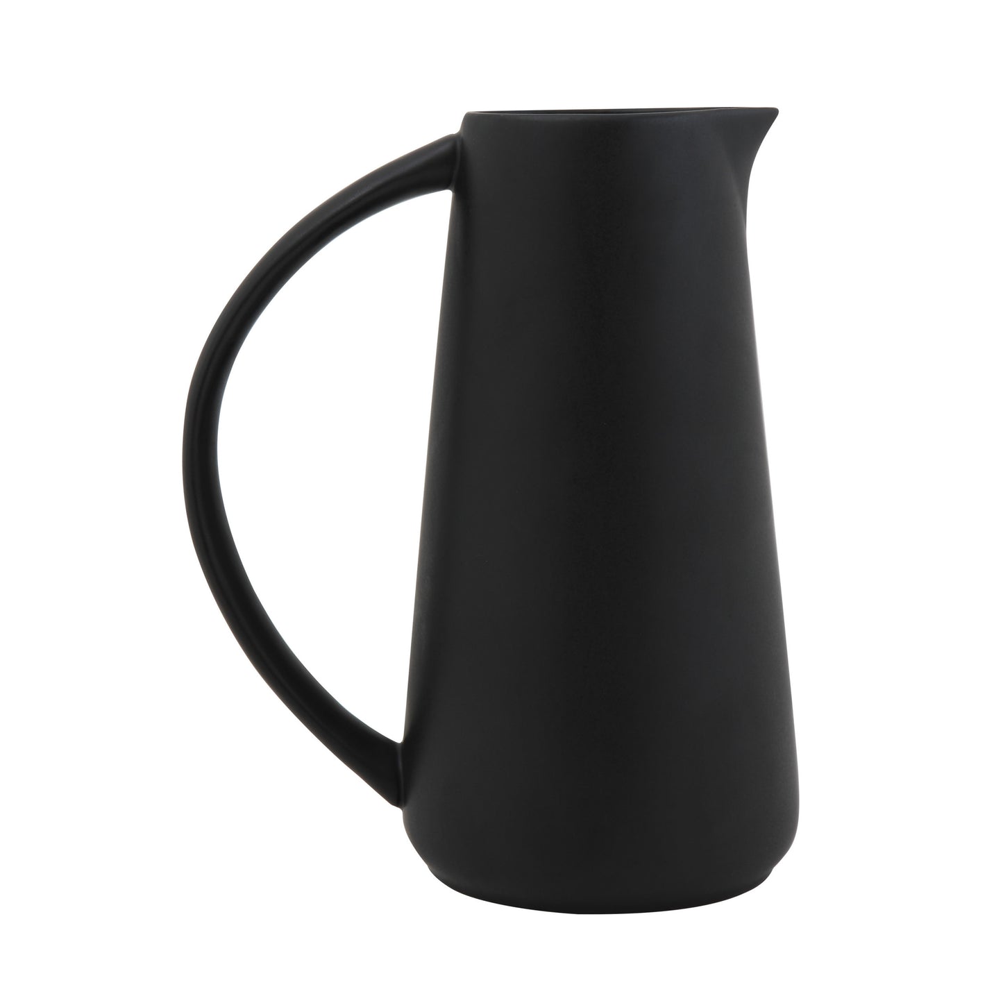 Black Deco Stoneware Pitcher
