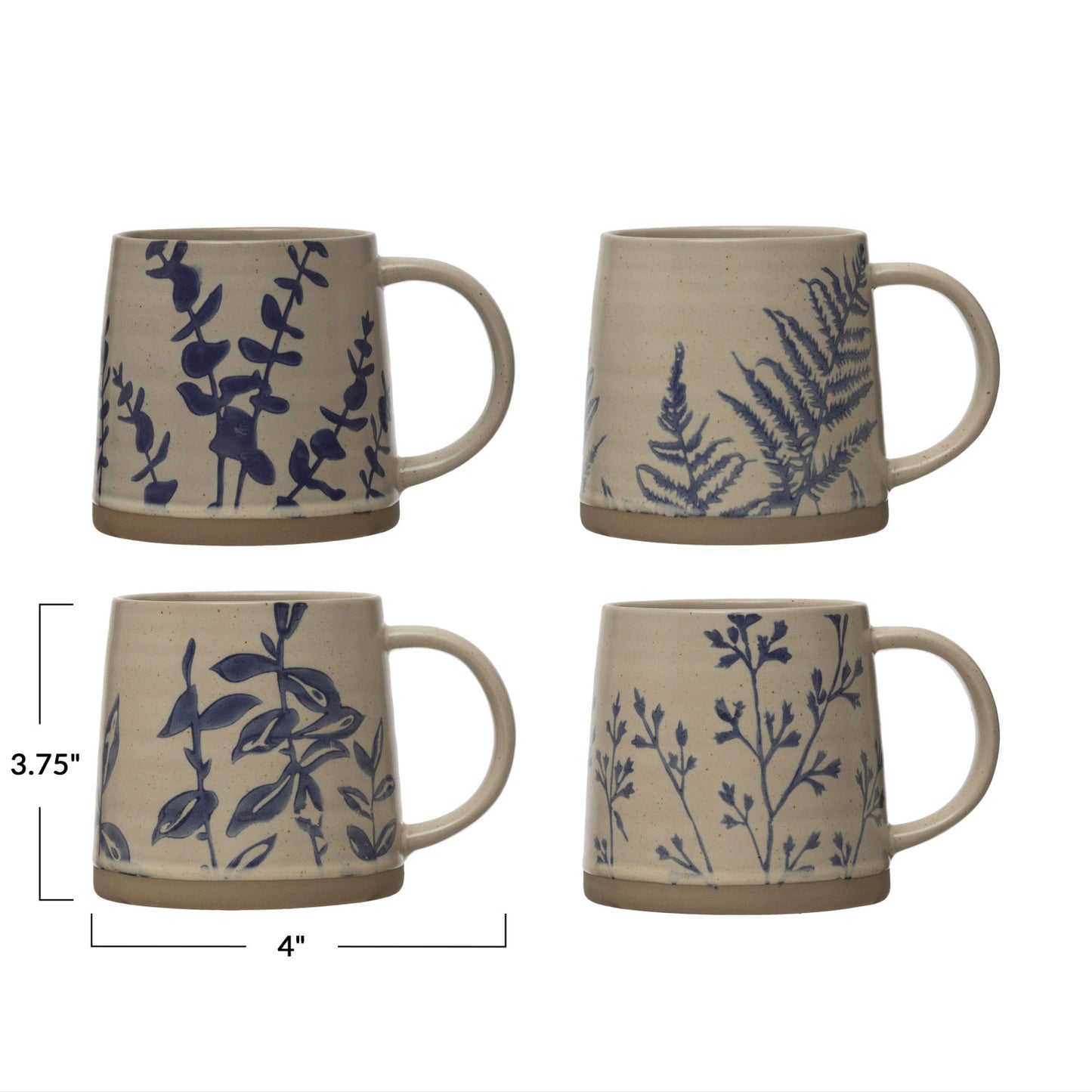 Blue Botanical Stoneware