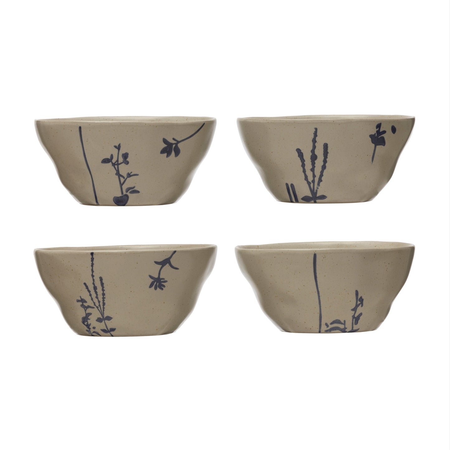 Blue Botanical Stoneware