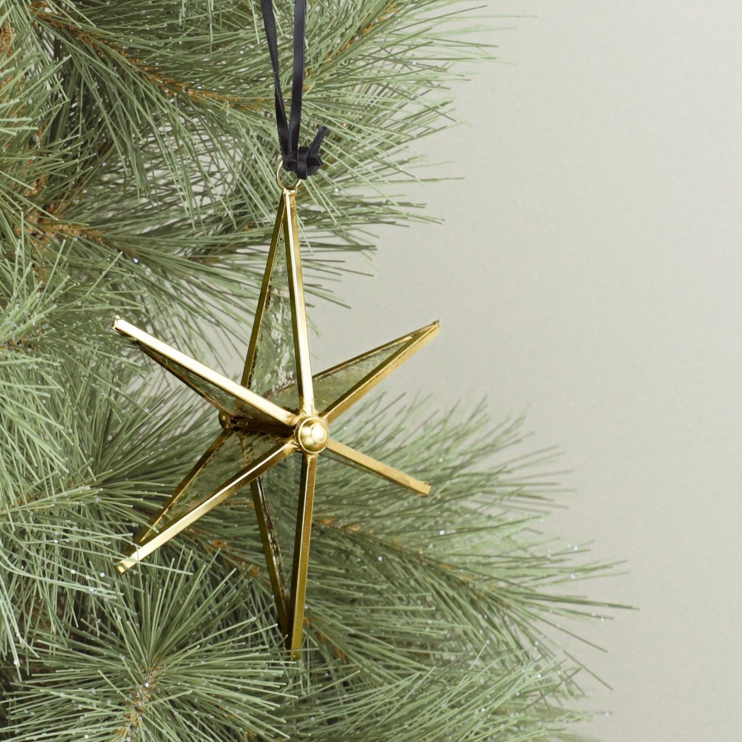 Glass Star Ornament 7"