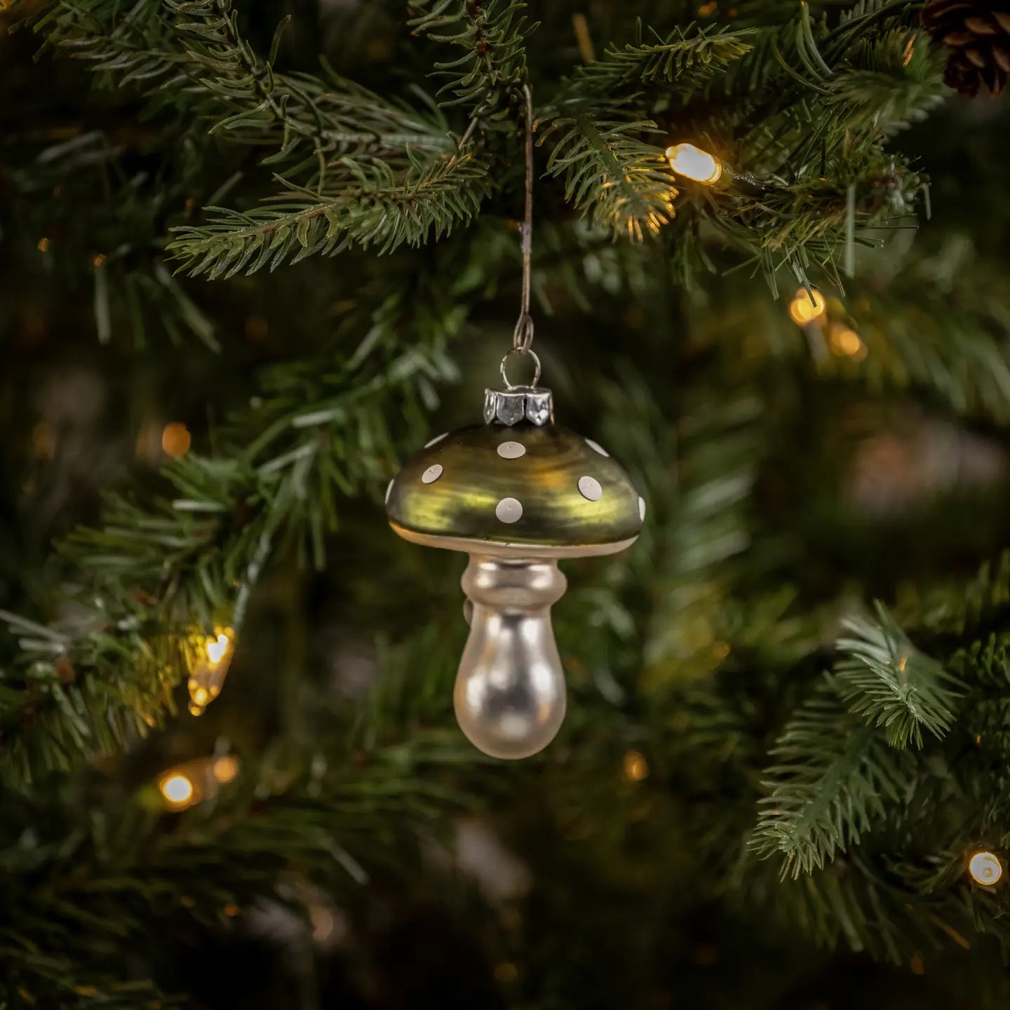 Mushroom Glass Ornament