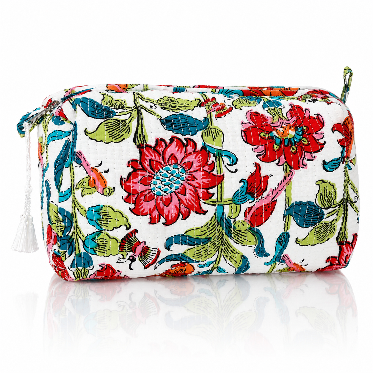 Block Print Cosmetic Bag