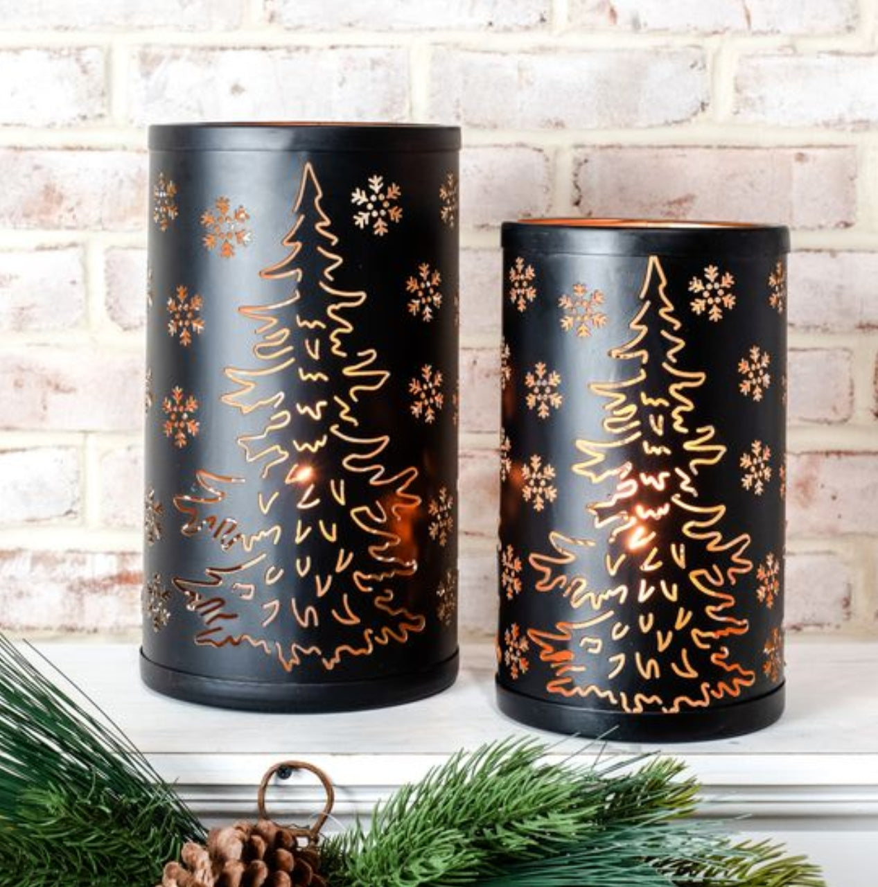 Black Tin Lanterns
