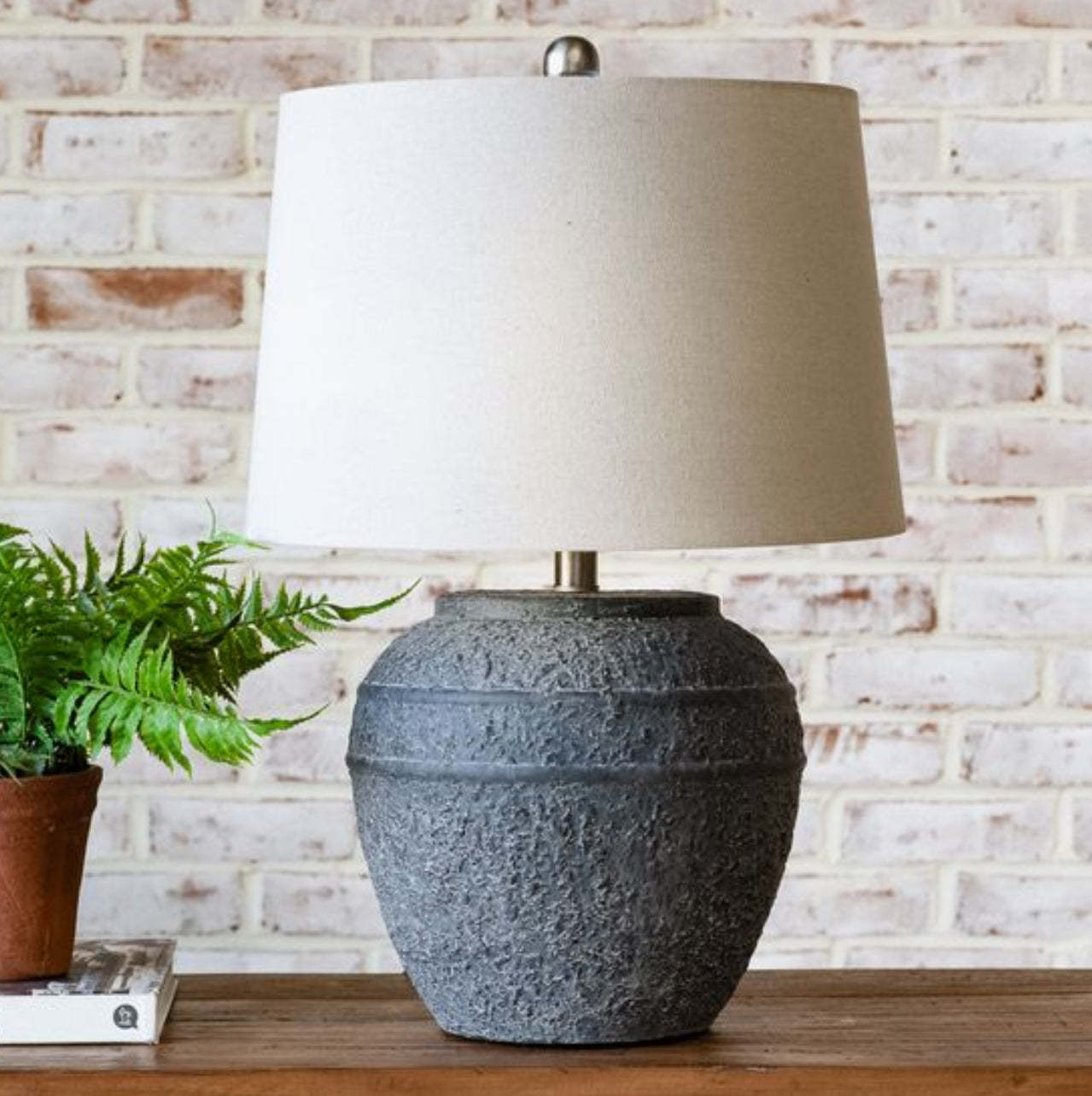 23" Charcoal Lamp