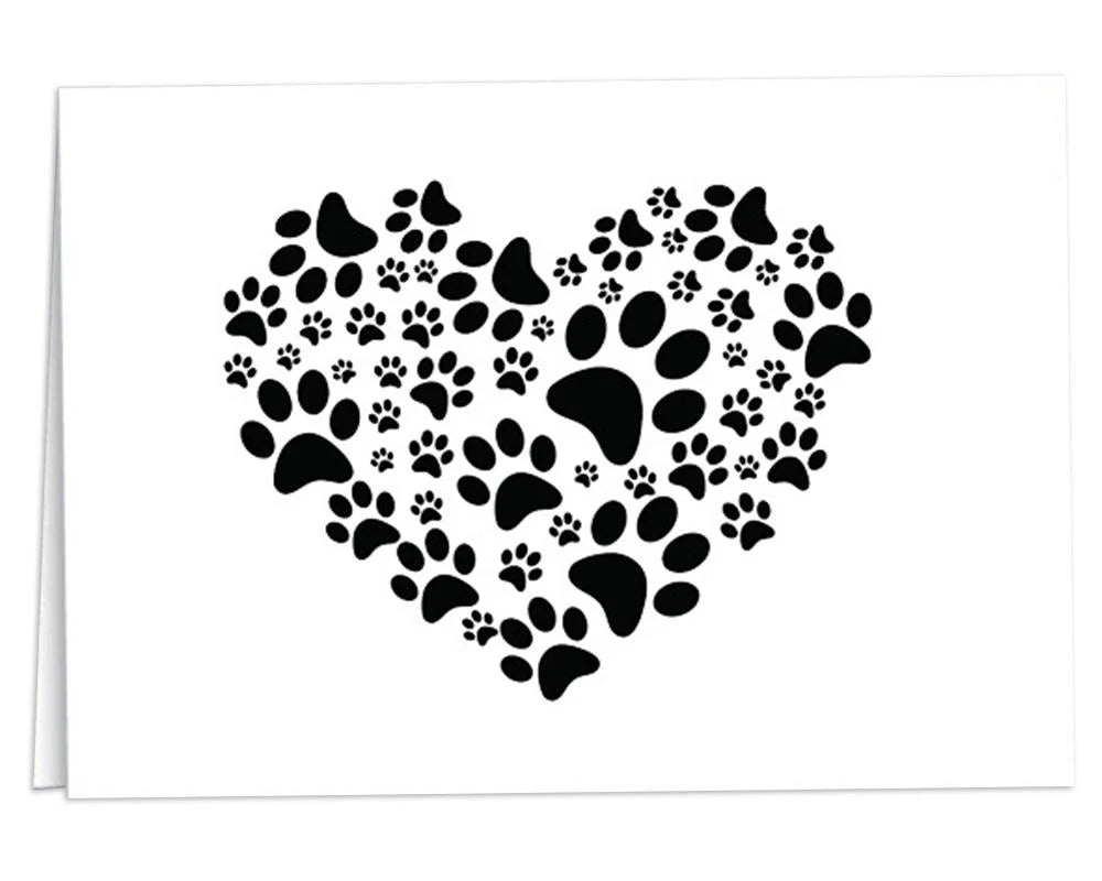 Paw Print Card
