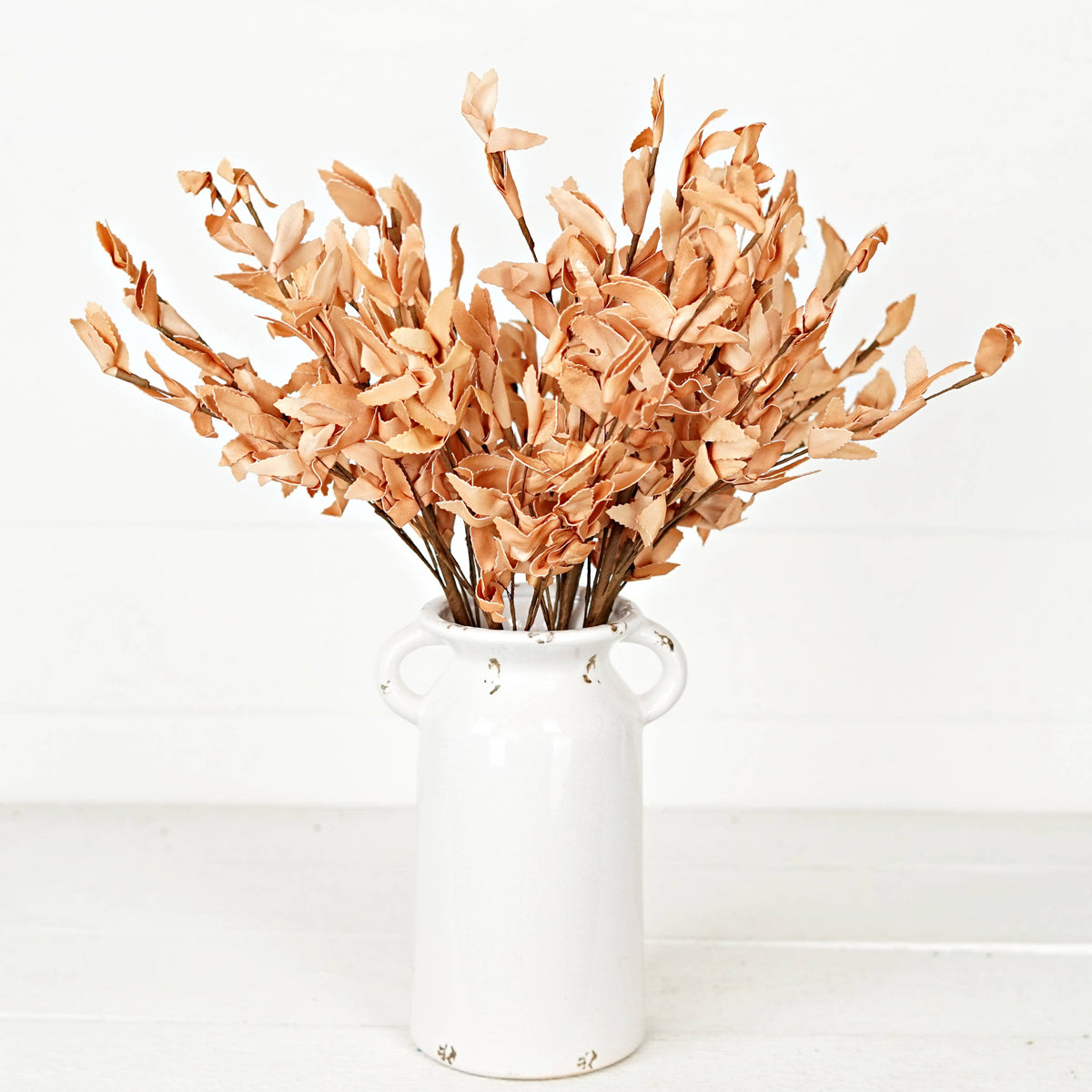 Tea-Stained Herb Leaves Spray 22"