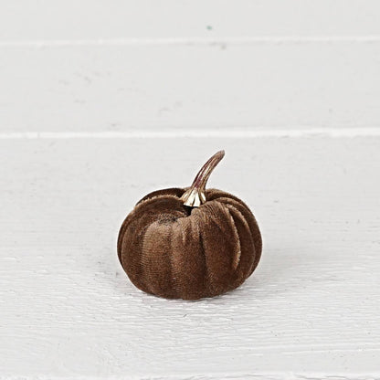 Brown velvet pumpkins