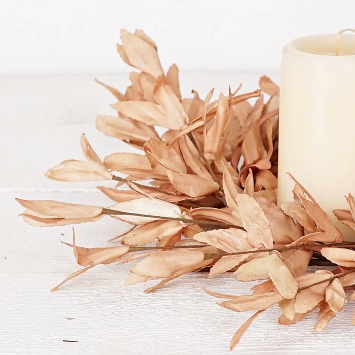 Tea-stained Herb Leave Wreath