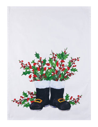 Santa Boots Kitchen Towel