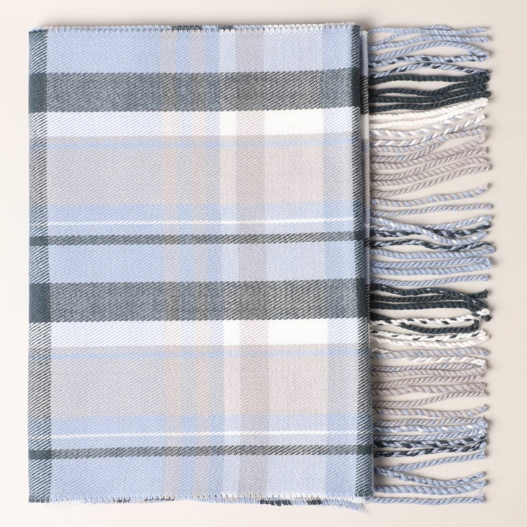 Cashmere Feel Plaid Scarf