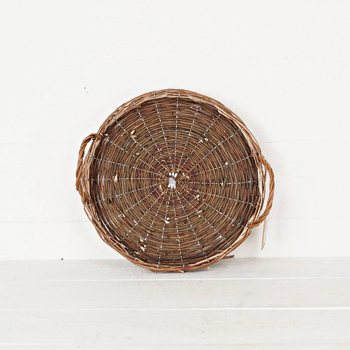 Flat Willow Basket w/ Handles