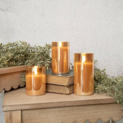 5" CHAMPAGNE 3D FLAME CANDLE