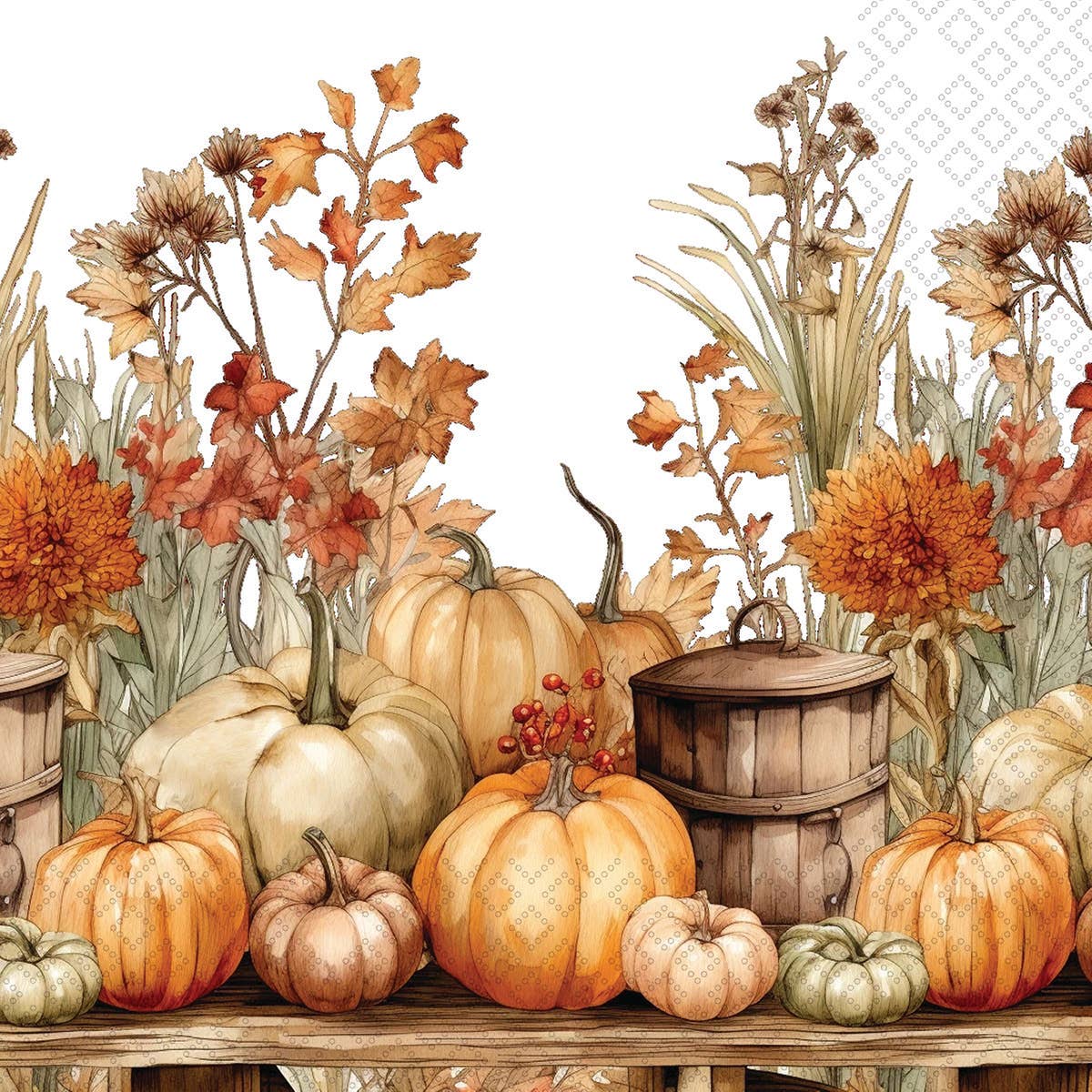 Autumn Abundance Cocktail Napkins
