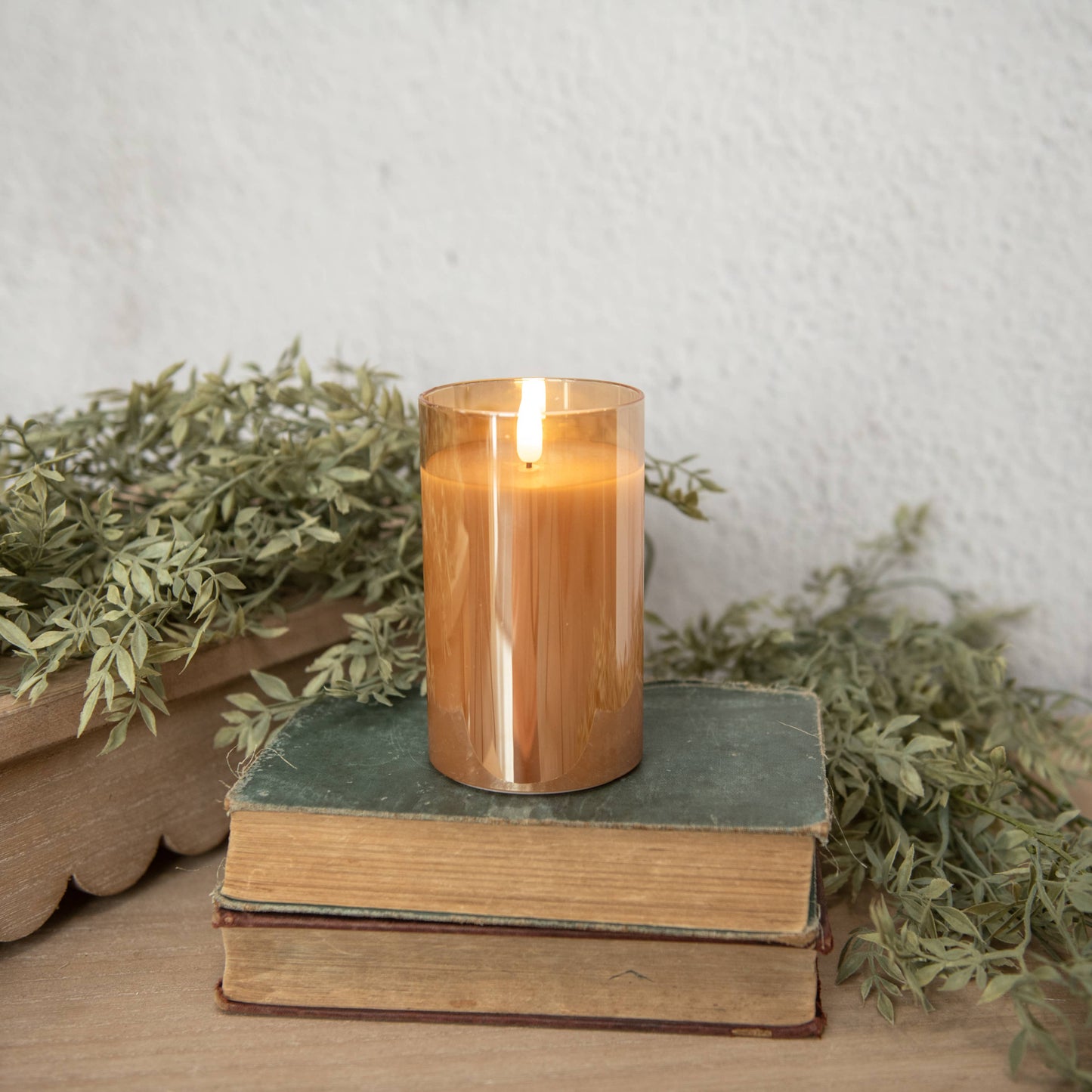 5" CHAMPAGNE 3D FLAME CANDLE