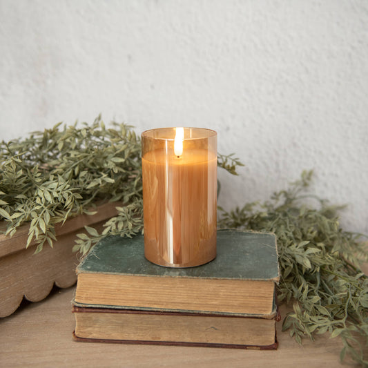 5" CHAMPAGNE 3D FLAME CANDLE