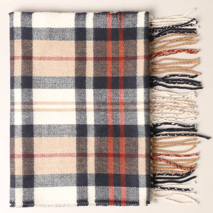 Cashmere Feel Plaid Scarf