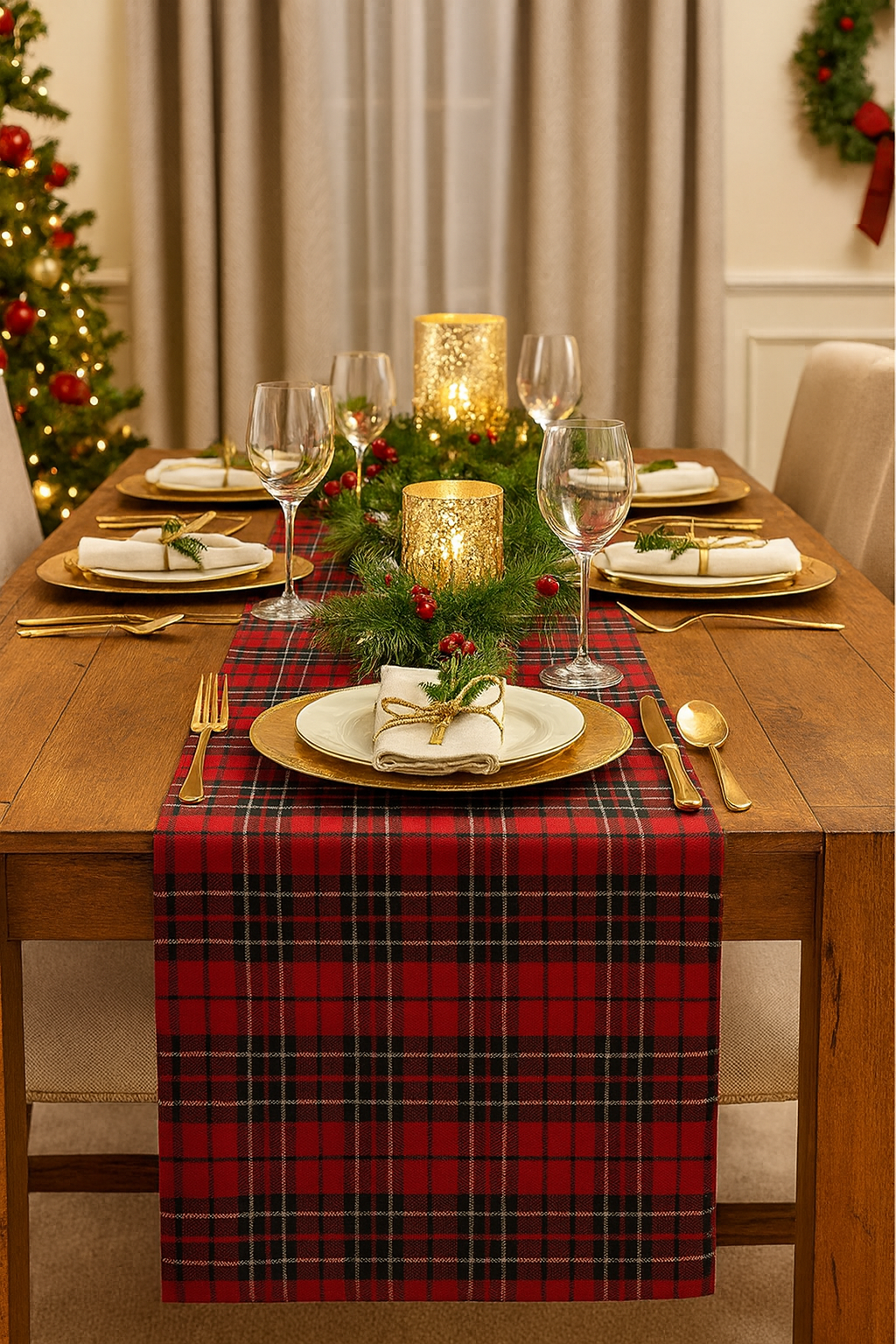 Tartan Plaid Table Runner