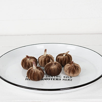 Brown velvet pumpkins