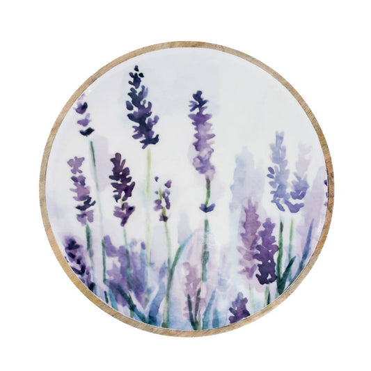 Lavender Mango Wood Round Platter
