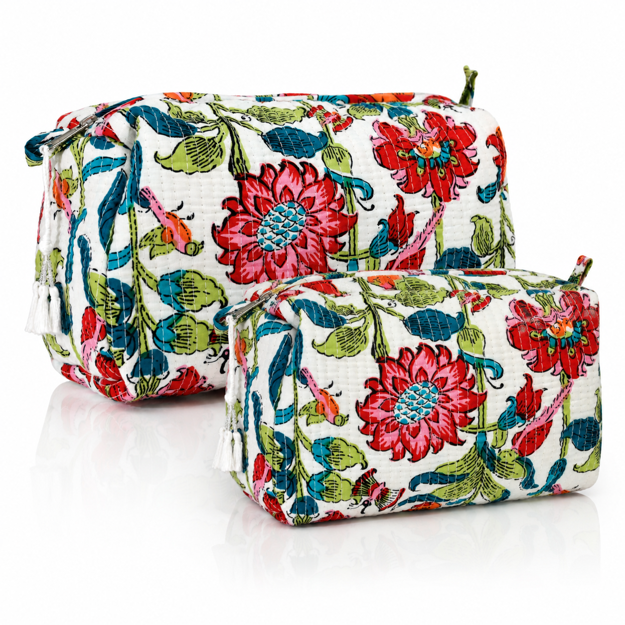 Block Print Cosmetic Bag