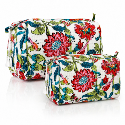 Block Print Cosmetic Bag