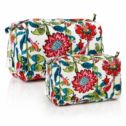 Block Print Cosmetic Bag