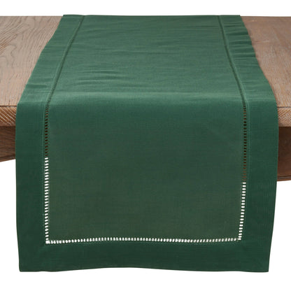 Emerald Green Hemstitch Table Runner