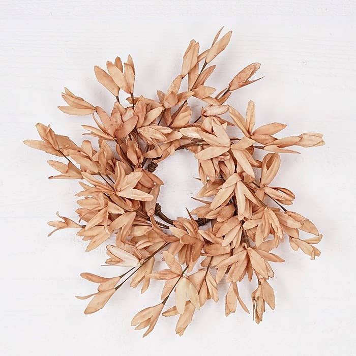 Tea-stained Herb Leave Wreath
