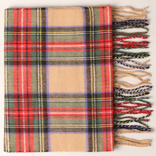 Cashmere Feel Plaid Scarf