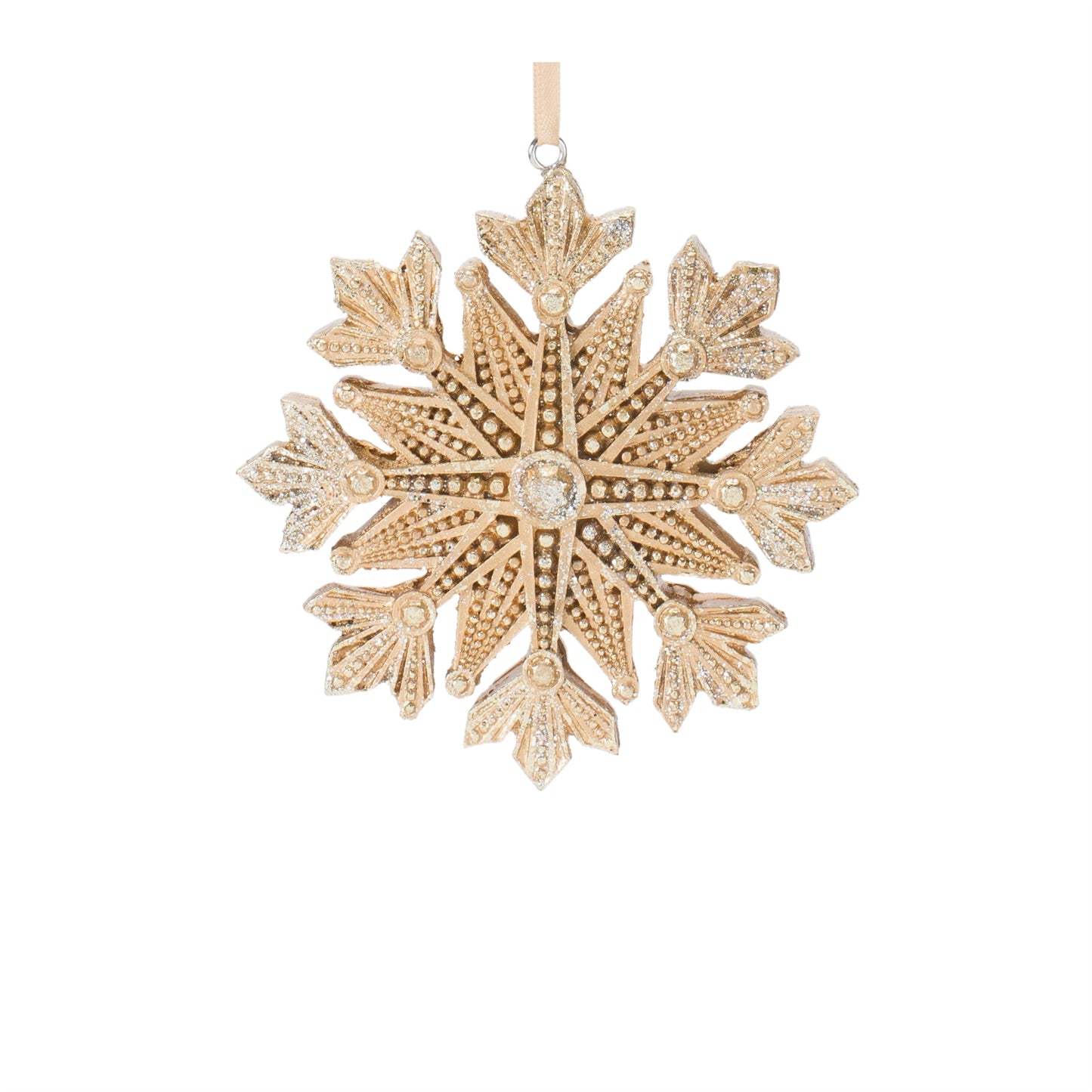 Gold Resin Snowflake/Tree Ornament