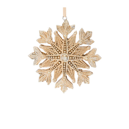 Gold Resin Snowflake/Tree Ornament