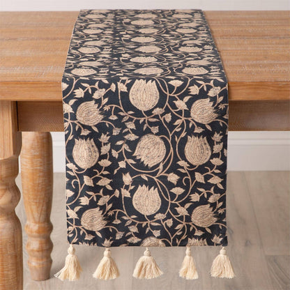 Table Runner - Navy Block Print