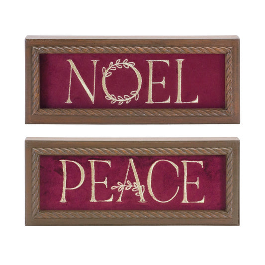 Embroidered Velvet Sign