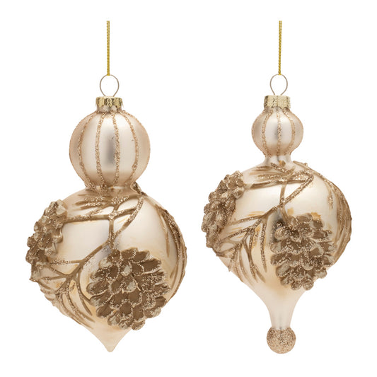 Champagne Pinecone Ornament
