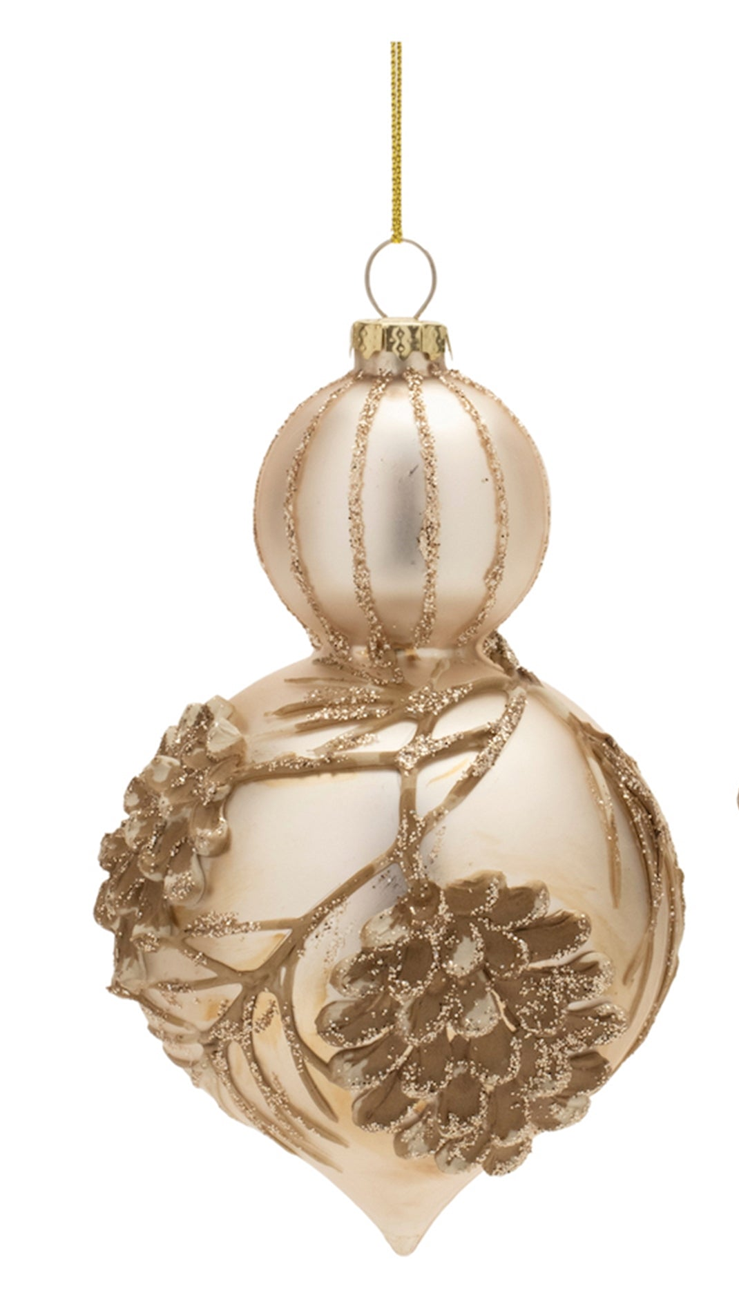 Champagne Pinecone Ornament