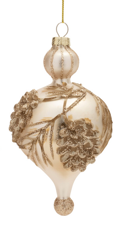Champagne Pinecone Ornament