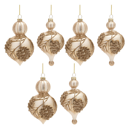 Champagne Pinecone Ornament