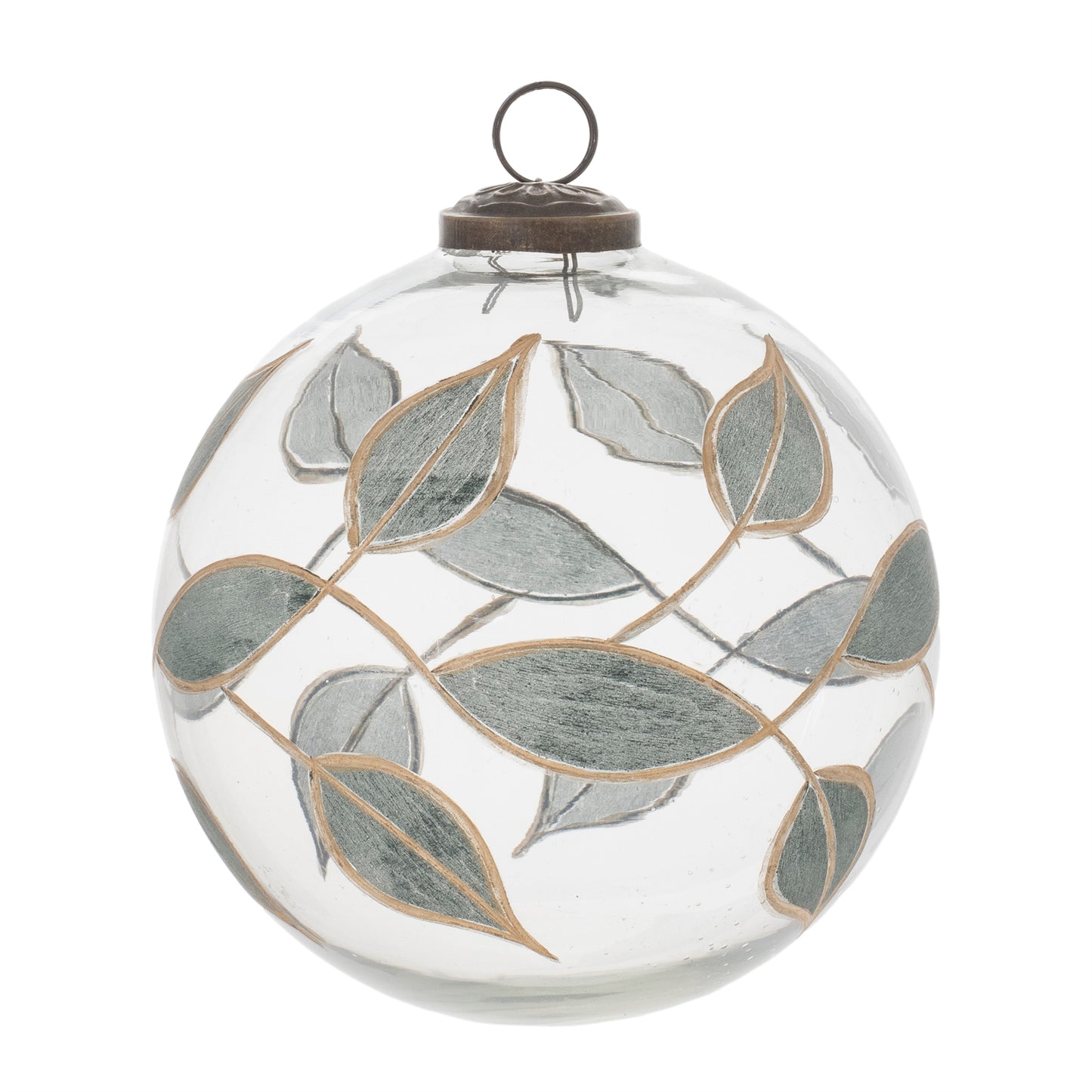 Ball Ornament w/Leaves