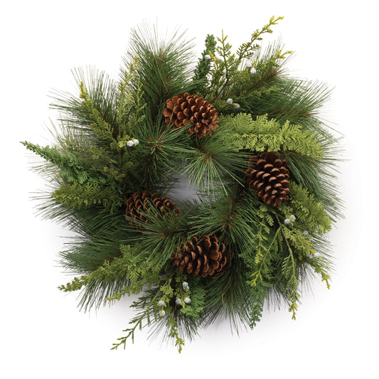 Mixed Pine Wreath 18"D