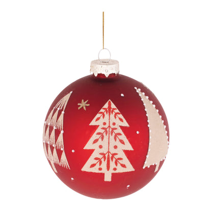 Red Scandi Tree Ornamnet