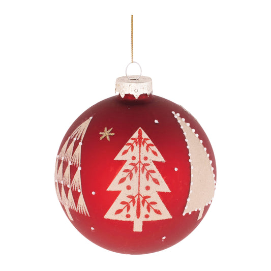 Red Scandi Tree Ornamnet